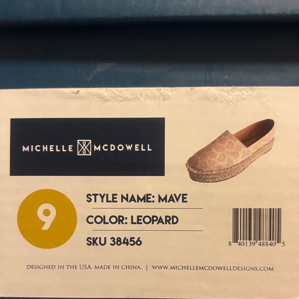 Michelle McDowell Leopard Espadrille Flats